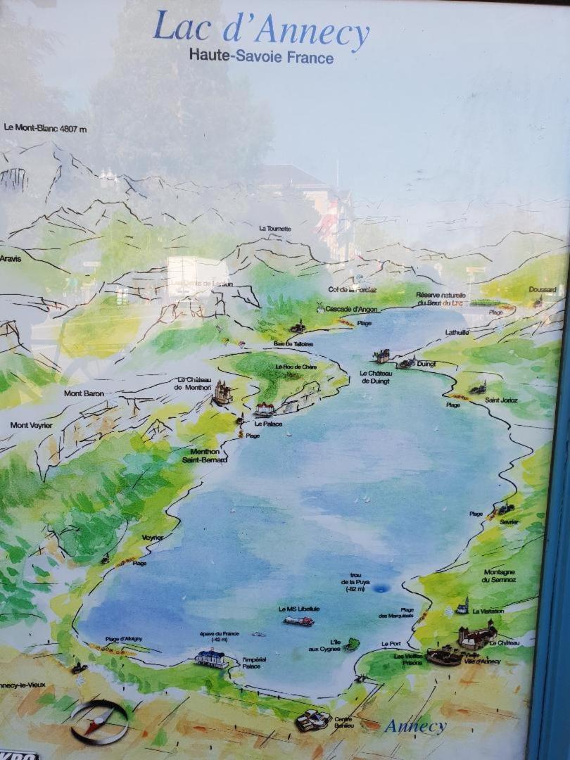 La Baie Des Voiles 3 Chambres 4 A 6 Personnes Au Bord Du Lac Plage Privee Duingt Dış mekan fotoğraf