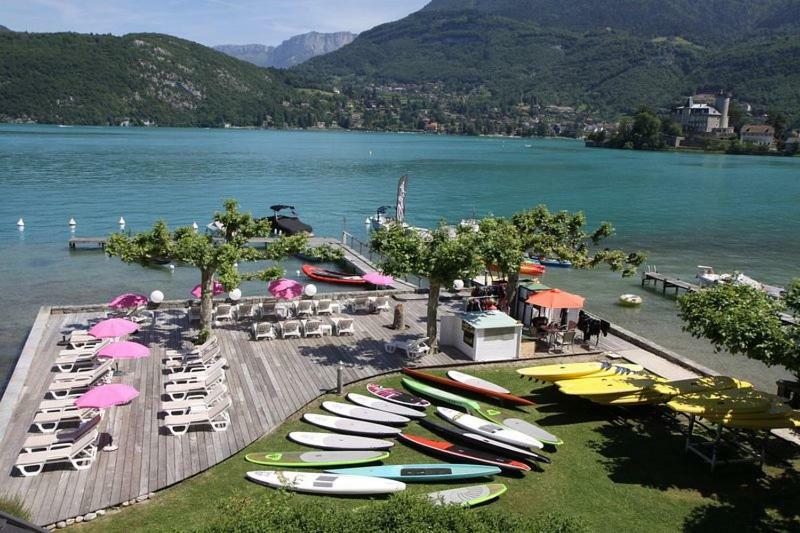 La Baie Des Voiles 3 Chambres 4 A 6 Personnes Au Bord Du Lac Plage Privee Duingt Dış mekan fotoğraf